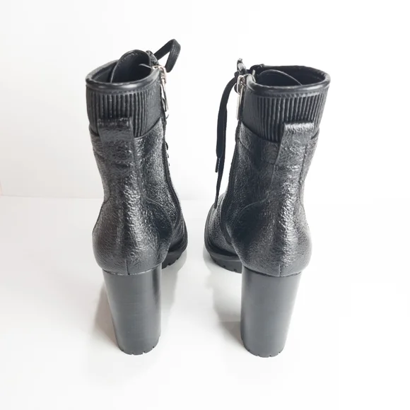 Vince Camuto Ermania Leather Platform Lace-up Bootie -7.5 - Picture 11 of 13